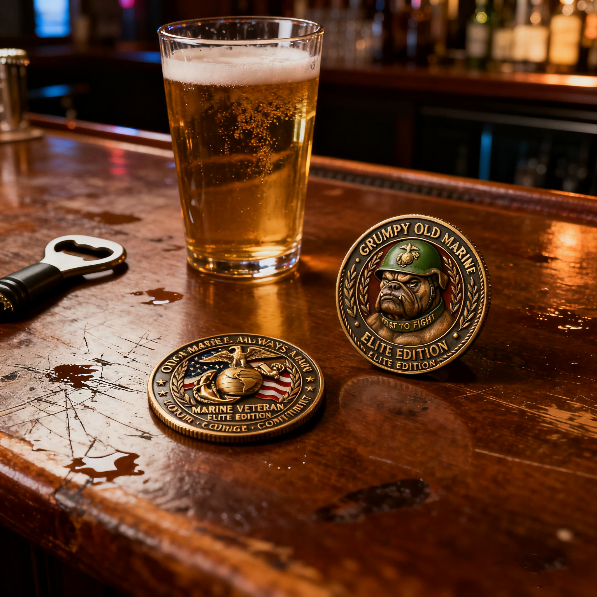 “Grumpy Old Marine Coin – The Ultimate Tribute to Grit, Humor & Brotherhood!”