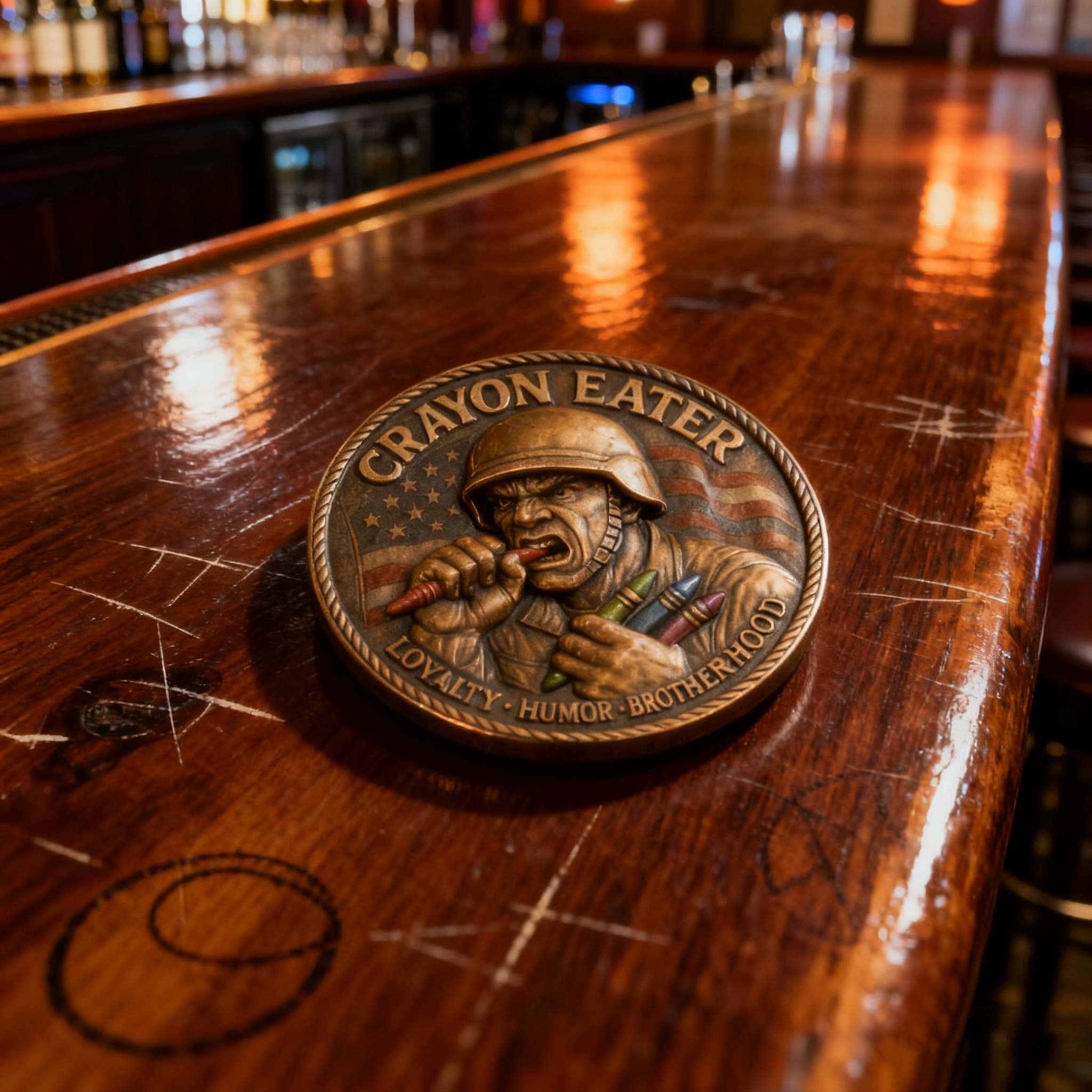 Crayon Eater Marine Coin – Loyalty, Humor & Brotherhood in One Epic Design!”