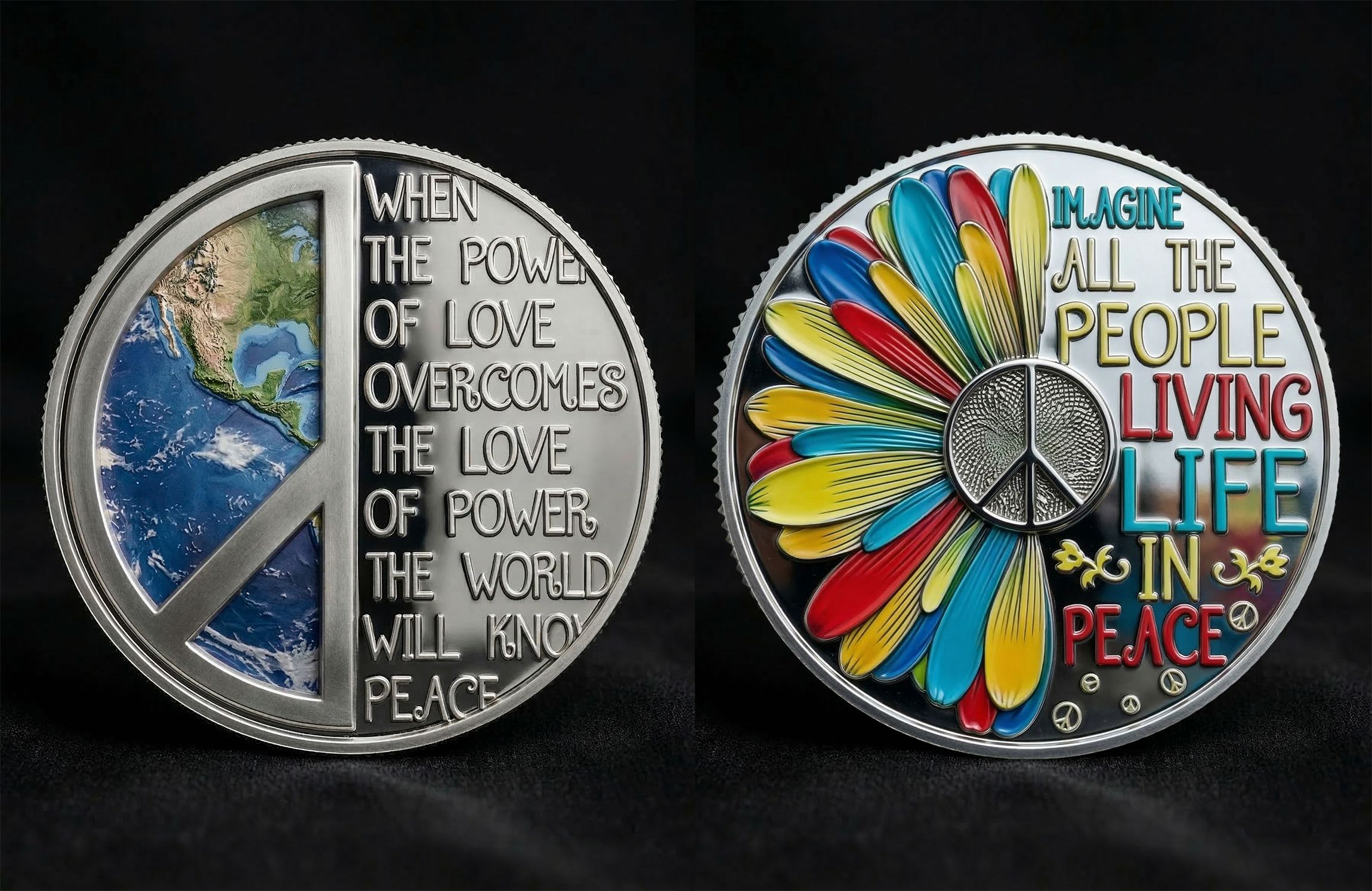 Imagine Peace" Commemorative Coin.
