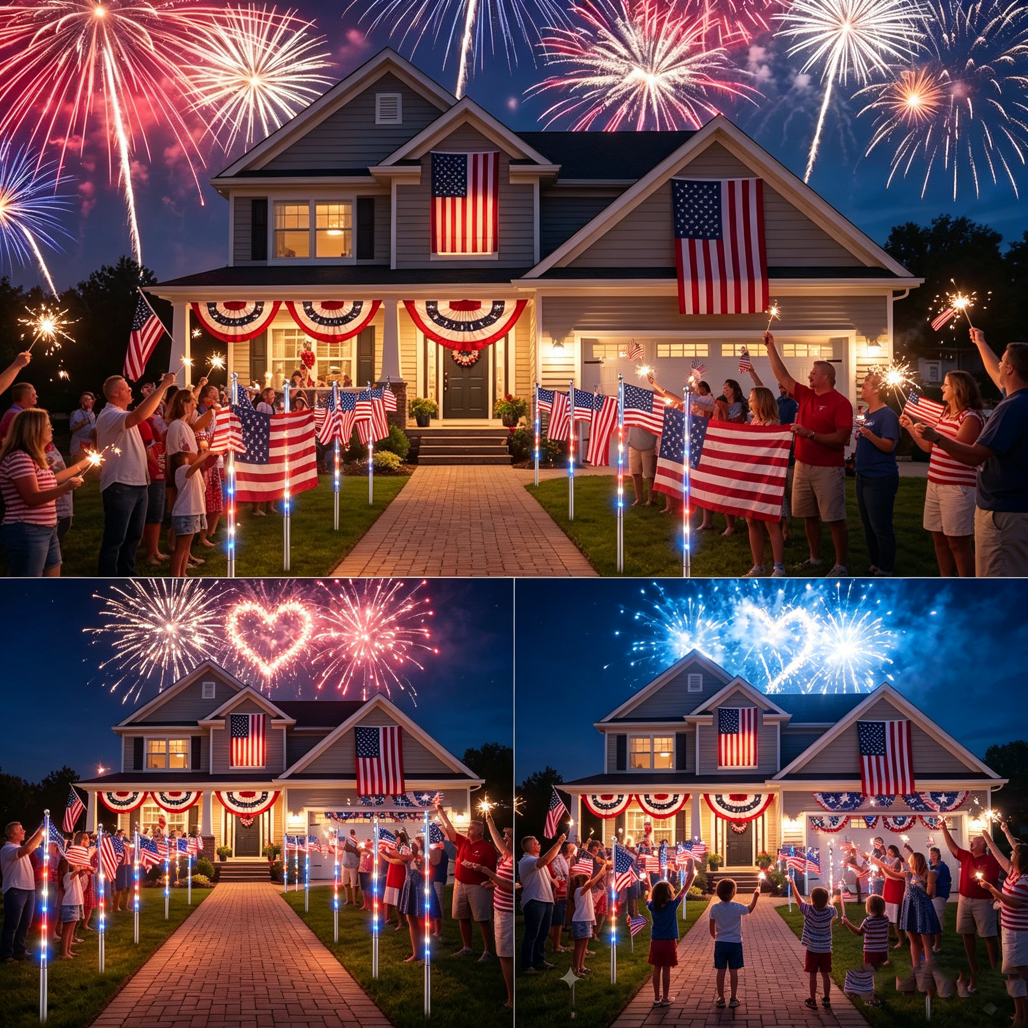 🔥Last Day 49% OFF - Solar American Flag Pathway Lights – Red, White & Blue Yard Glow for 250th Independence Celebration 🇺🇸✨