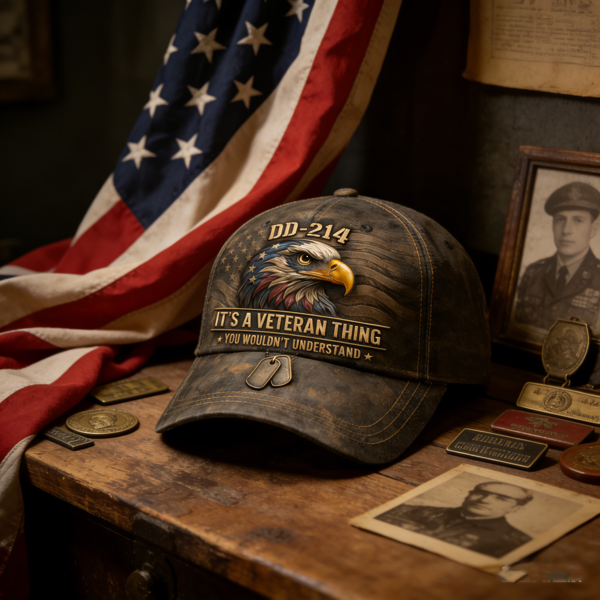Veterans Art Print Casual Hat