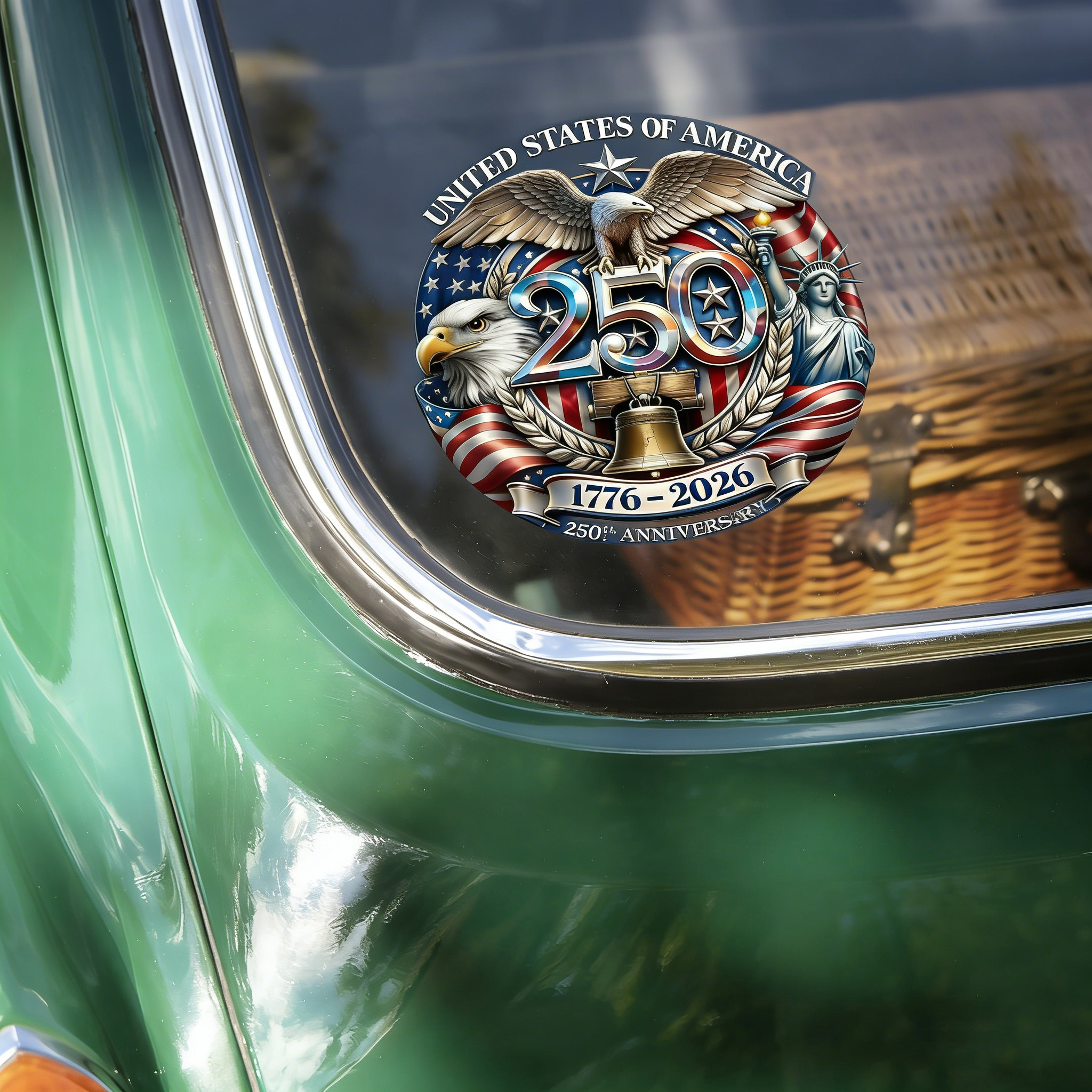 USA Eagles 250th Anniversary Semiquincentennial 1776-2026 Car Window Decal Sticke