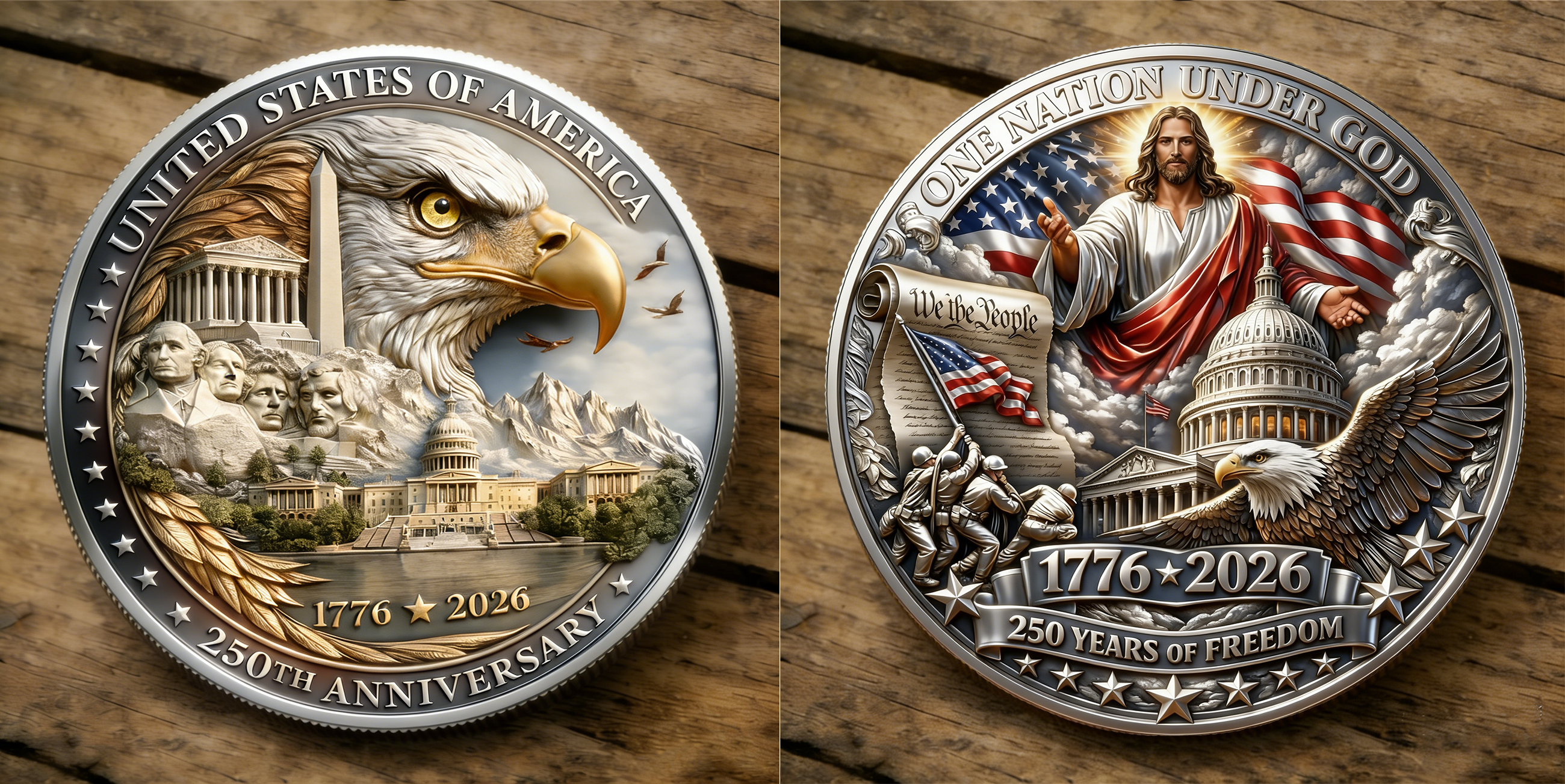 ⚡️Last Day 60% OFF - One Nation Under God Commemorative Coin 🇺🇸🪙✨