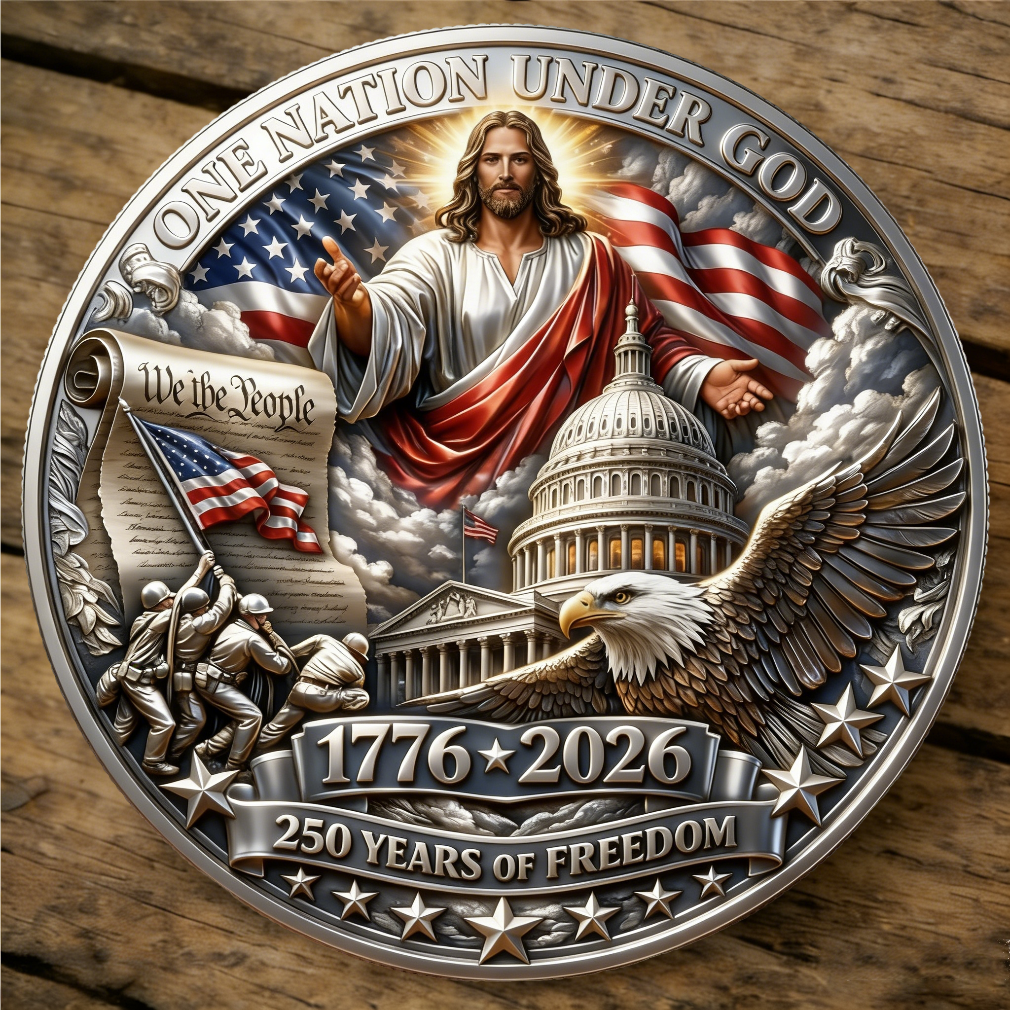 ⚡️Last Day 60% OFF - One Nation Under God Commemorative Coin 🇺🇸🪙✨