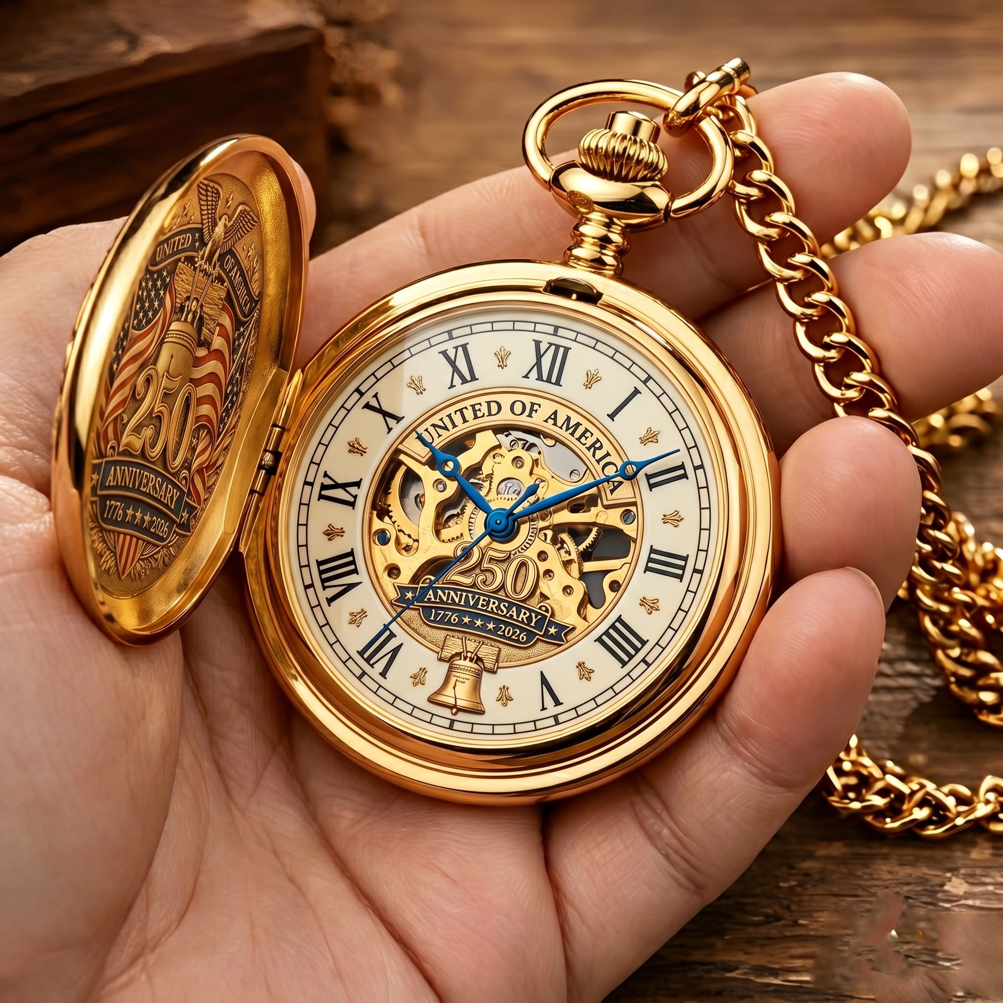 Limited Release: The 250th Anniversary "Spirit of Liberty" Pocket Watch is Here!