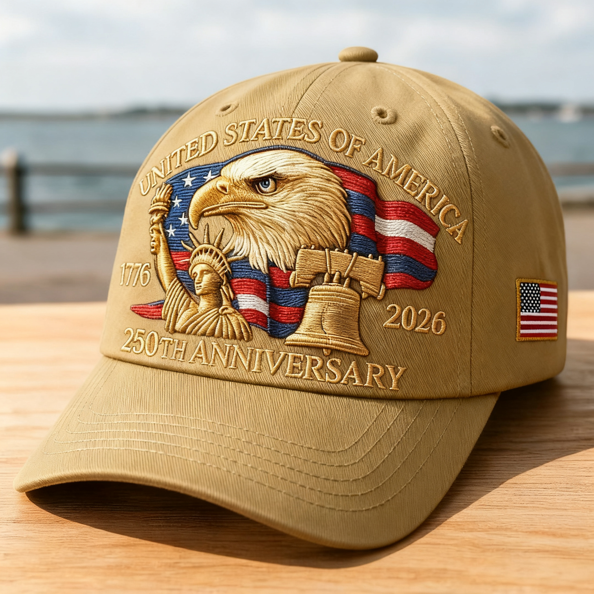 Eagle & Liberty – United States 250th Anniversary Hat-Buy 2 Free shipping