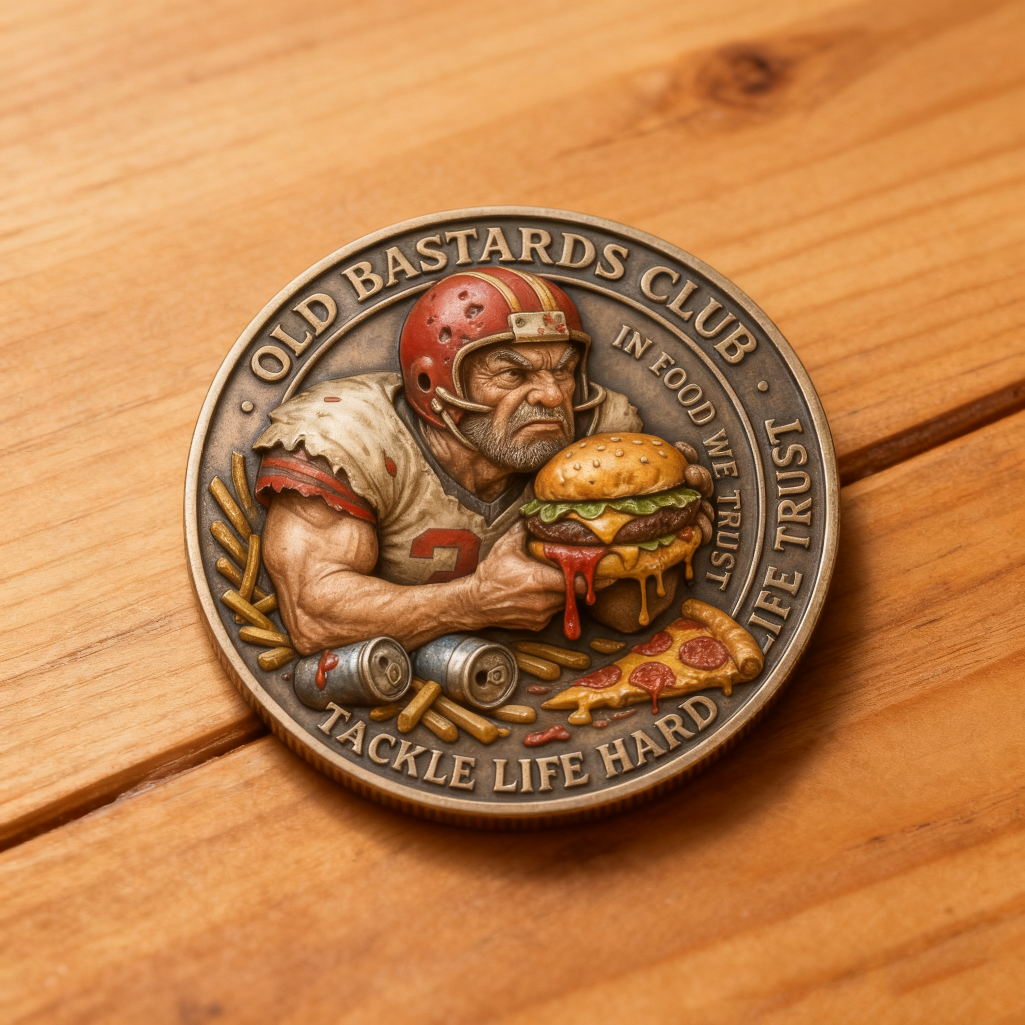 🏈 “Play Hard, Hit Harder” — The Football Legend Coin with Attitude