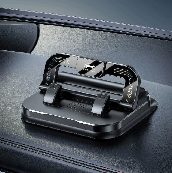 2-in-1 Car Phone Holder & Parking Number Plate – Anti-Slip Dashboard Stand