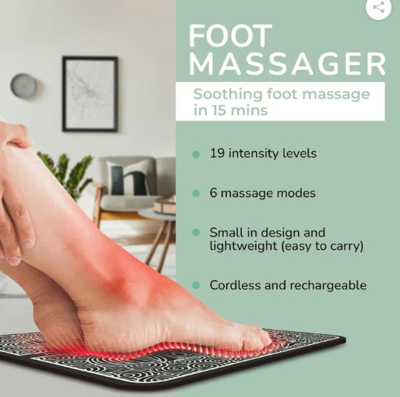 EMS Foot Massage Mat with Acupoints Stimulator