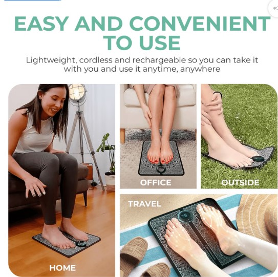 EMS Foot Massage Mat with Acupoints Stimulator