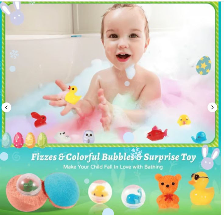 2026 New Upgrade - 🛁 Natural Bath Bombs for Kids with Mega Bubbles & Surprise Inside 🥚✨ $69.99 $34.95 discount Save 50%
