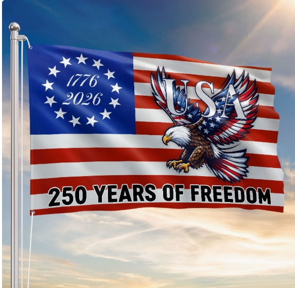 ❤️🤍💙Honor the Nation. Celebrate 250 Years of Freedom. From 1776 to 2026, our nation's journey stitched into every design.
