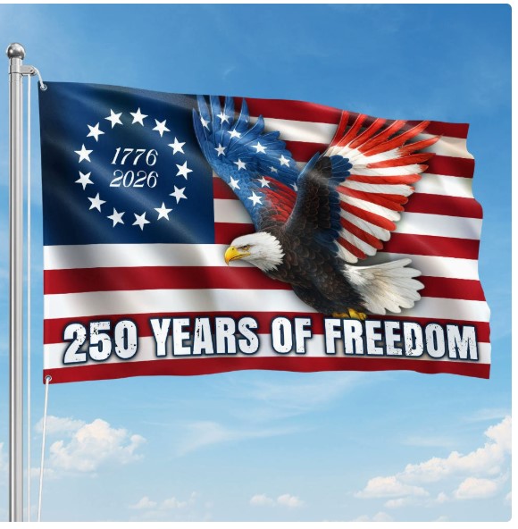 ❤️🤍💙Honor the Nation. Celebrate 250 Years of Freedom. From 1776 to 2026, our nation's journey stitched into every design. 