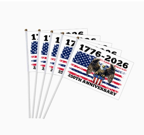 America 250th Anniversary Handheld Flags 1776-2026