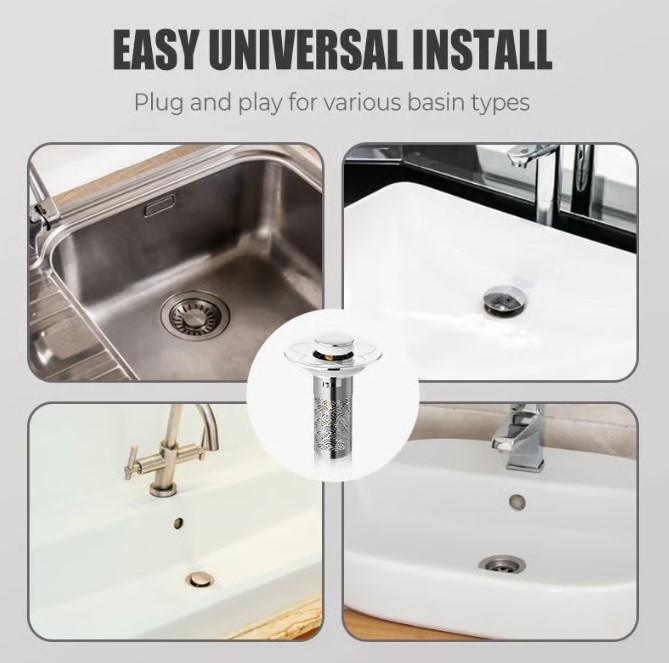 🔥Universal Pop Up Sink Drain Stopper