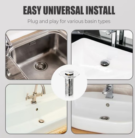 🔥Universal Pop Up Sink Drain Stopper