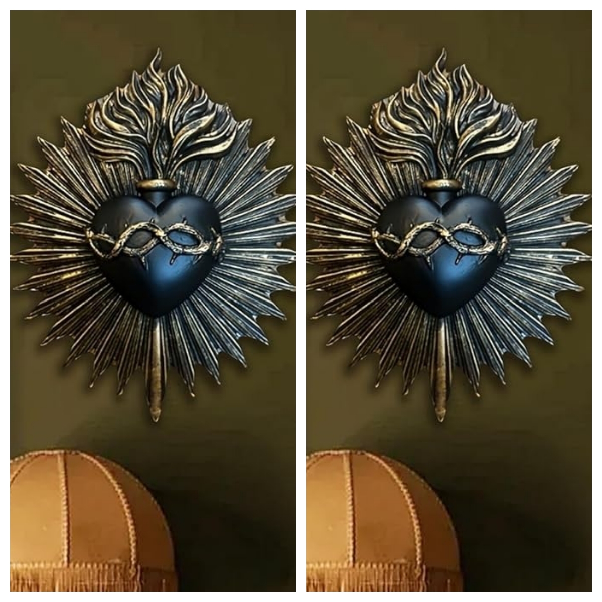 50% OFF-🦇Gothic Heart Wall Decor: Spooky Elegance for Halloween 🖤