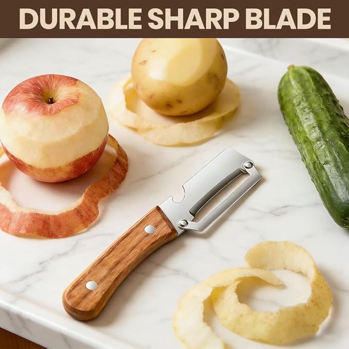 Tired of struggling with dull peelers and flimsy knives? Meet your new kitchen BFF! Our Stainless Steel Multi-Function Peeler Knife is THICKENED for durability, razor-sharp for precision, and versatile enough to handle all your fruits and veggies. 🍊🥒 ✅ 