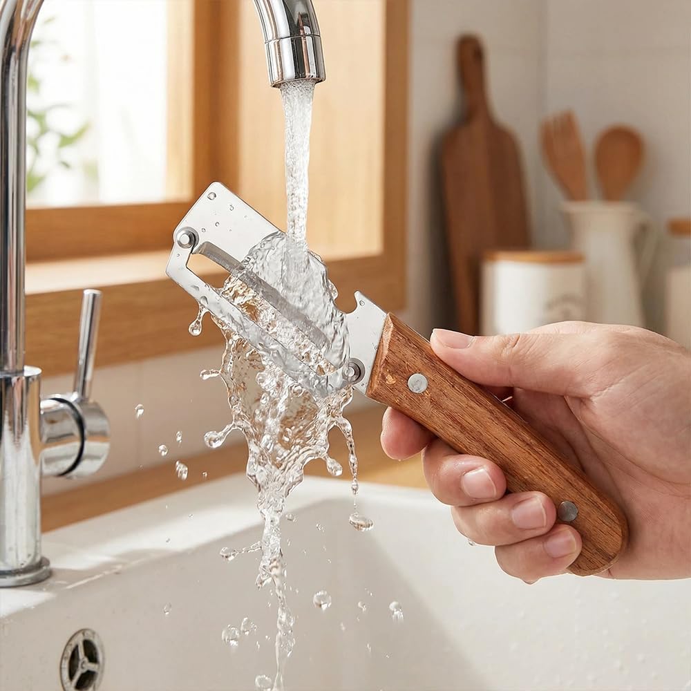 Tired of struggling with dull peelers and flimsy knives? Meet your new kitchen BFF! Our Stainless Steel Multi-Function Peeler Knife is THICKENED for durability, razor-sharp for precision, and versatile enough to handle all your fruits and veggies. 🍊🥒 ✅ 