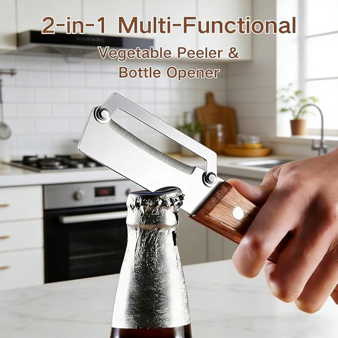 Tired of struggling with dull peelers and flimsy knives? Meet your new kitchen BFF! Our Stainless Steel Multi-Function Peeler Knife is THICKENED for durability, razor-sharp for precision, and versatile enough to handle all your fruits and veggies. 🍊🥒 ✅ 