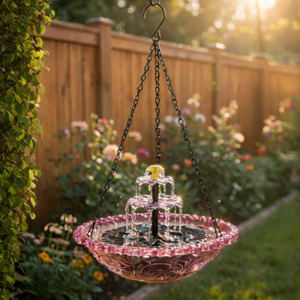  Special Offer Today Only!🎉Solar Cascade Hanging Bird Bath Fountain