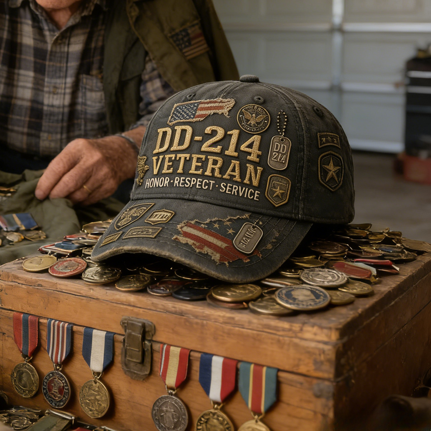 🎉New Year Flash Sale 60% OFF✨Veteran Printed Casual Hat🎁Buy 2 Free Shipping