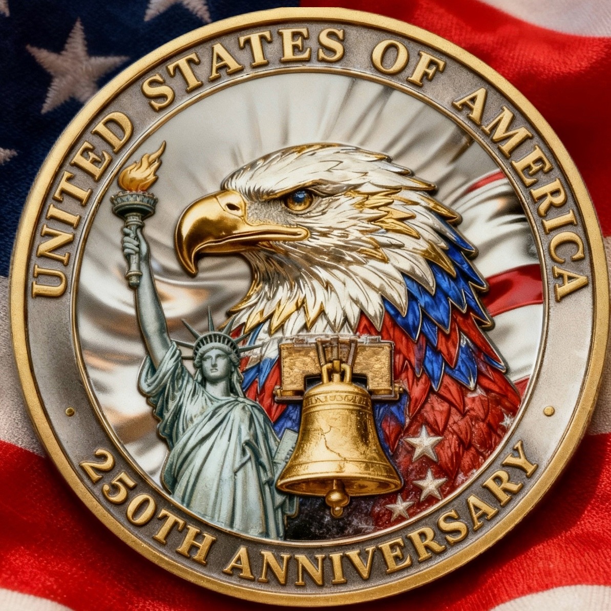 🎉 Black Friday Flash Sale -Eagle & Liberty America 250th Anniversary Commemorative Coin