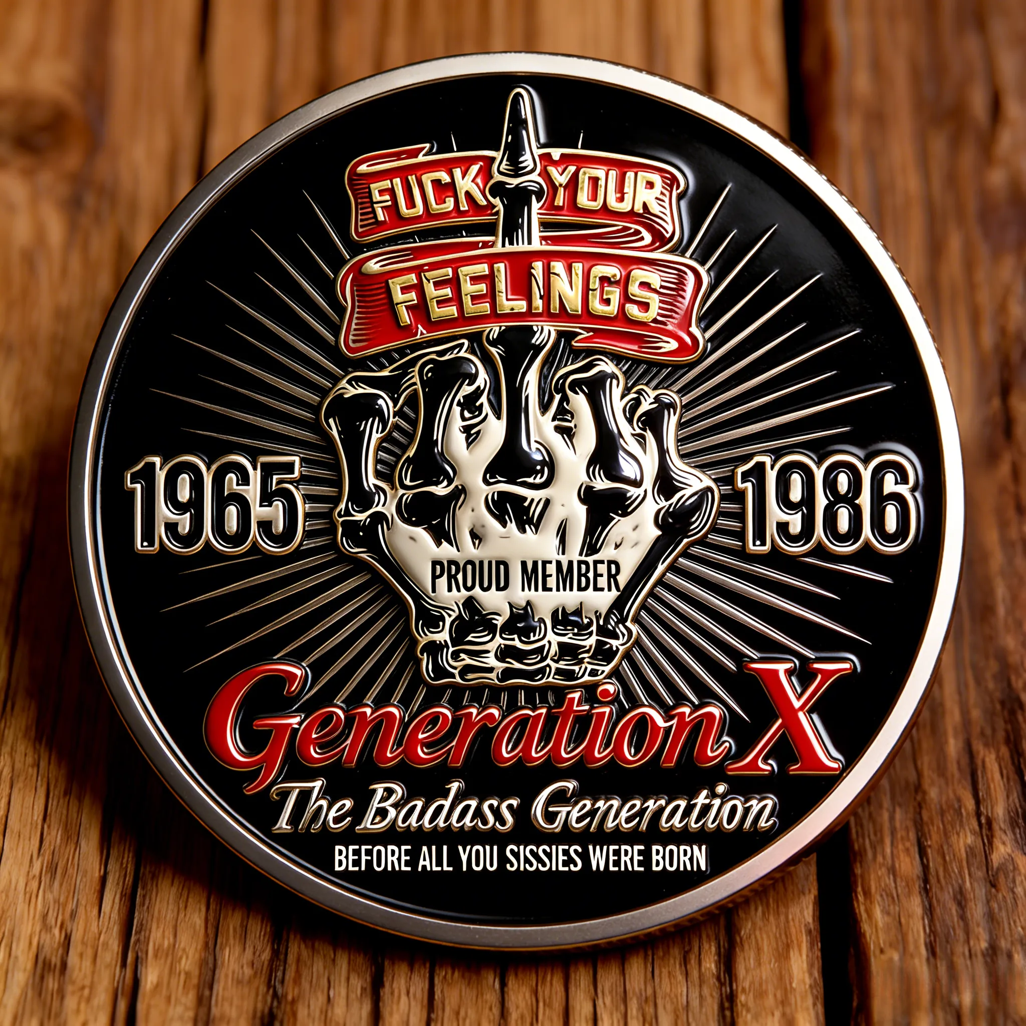 🎄Early Christmas 49% OFF❤️🪙GEN X Silver Coin – The Ultimate Tribute to the Badass Generation 💀🔥