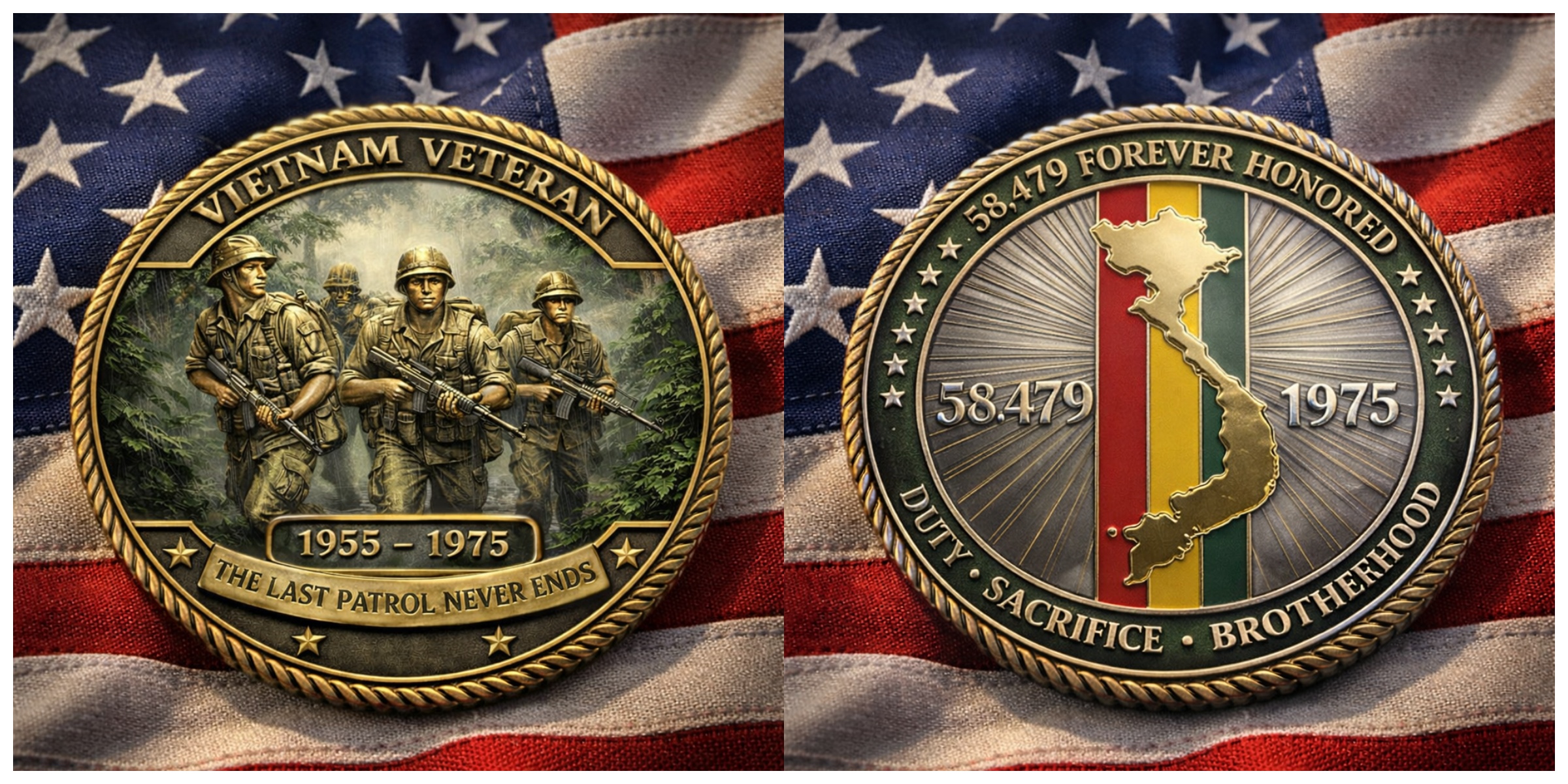 Vietnam Veteran 1955–1975 Commemorative Coin