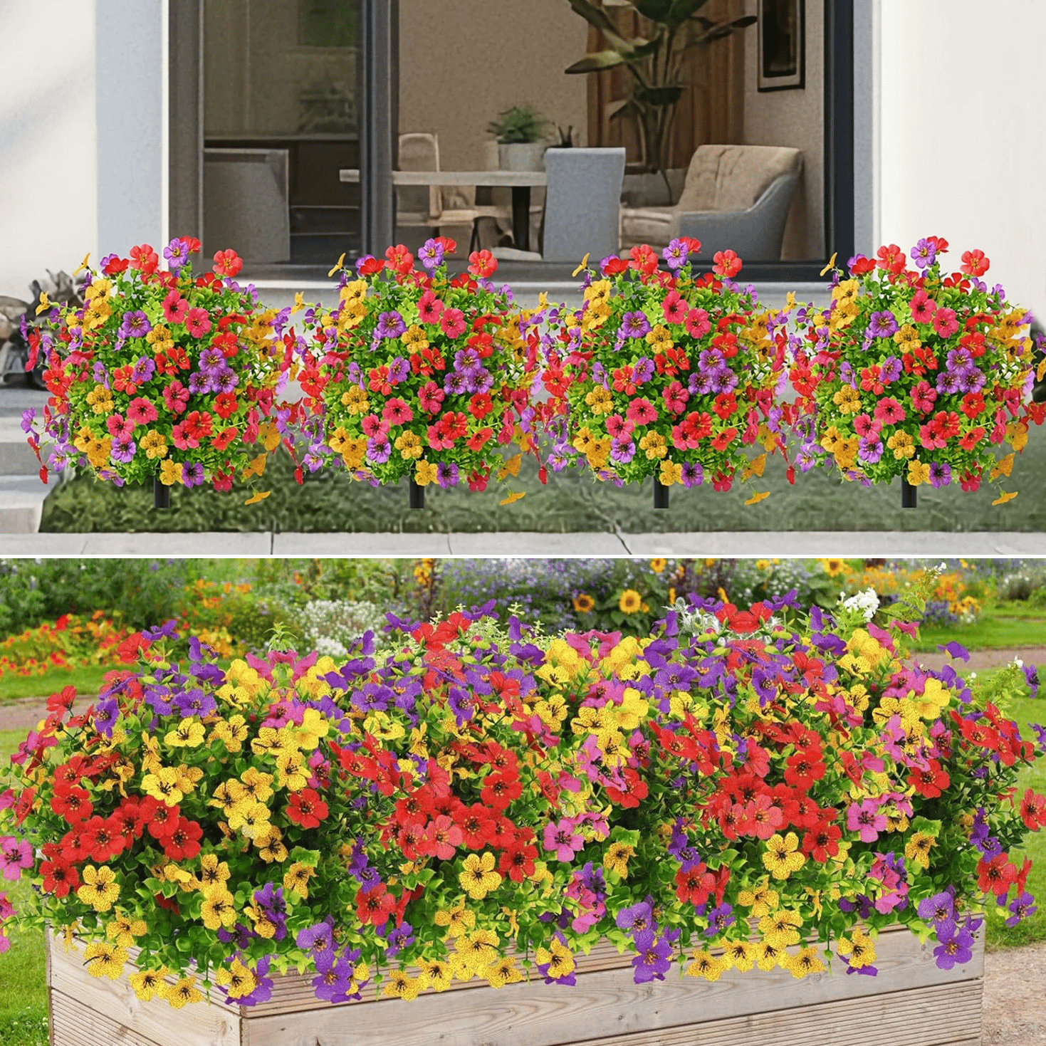 Last Day Promotion! 🔥Outdoor/Indoor UV Resistant & Waterproof Artificial Flower Decor ✅