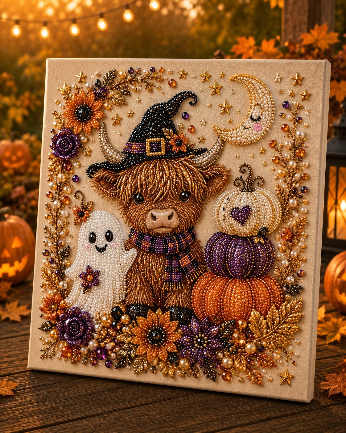  👻✨ Halloween Pearl Art DIY Kit – Turn Tiny Pearls into Spooky-Cute Magic