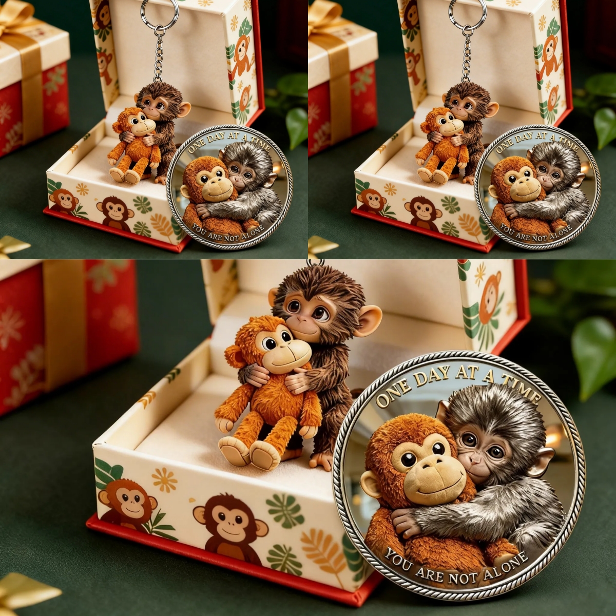 🏆Last Day 60% OFF - 🐵 3D Viral Punch Monkey Keychain with Gifts Coin💕Free Coin Gifts