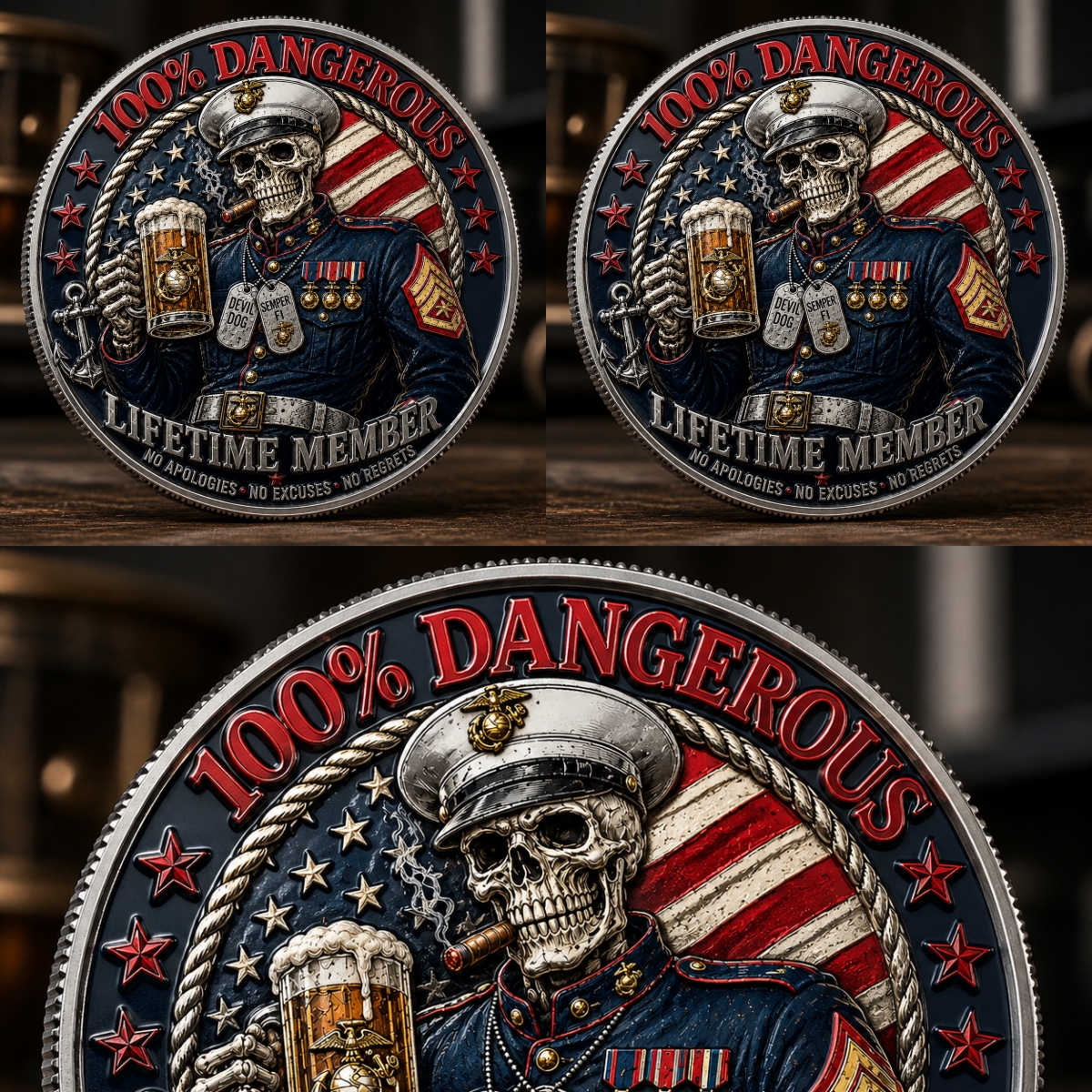Last Day 49% OFF🔥Old Fucking Devil Dogs Club Commemorative Coin 💀🇺🇸