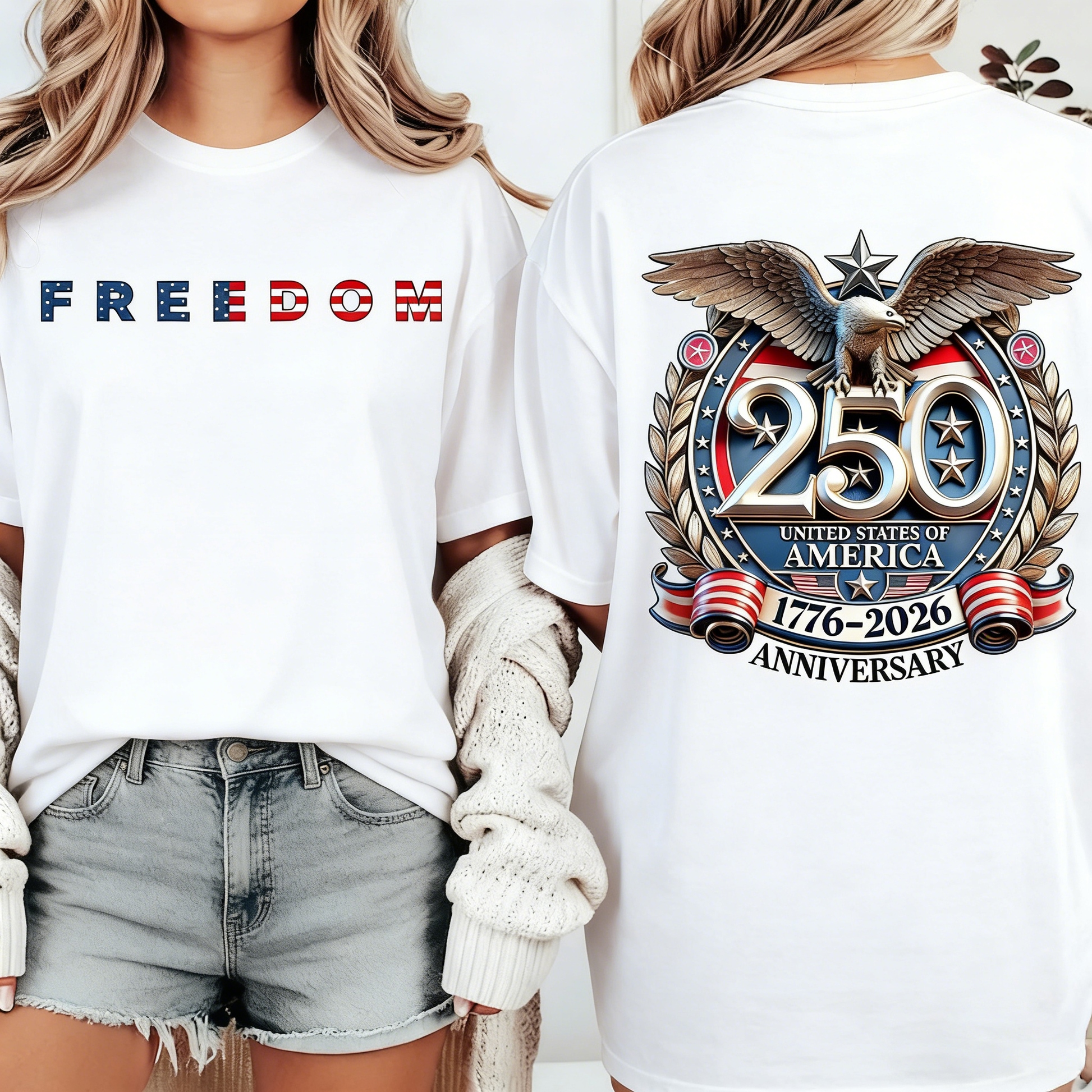 🔥2026 Hot Sale 60% OFF🌹🇺🇸 Freedom 250th Anniversary Patriotic T-Shirt (1776–2026)