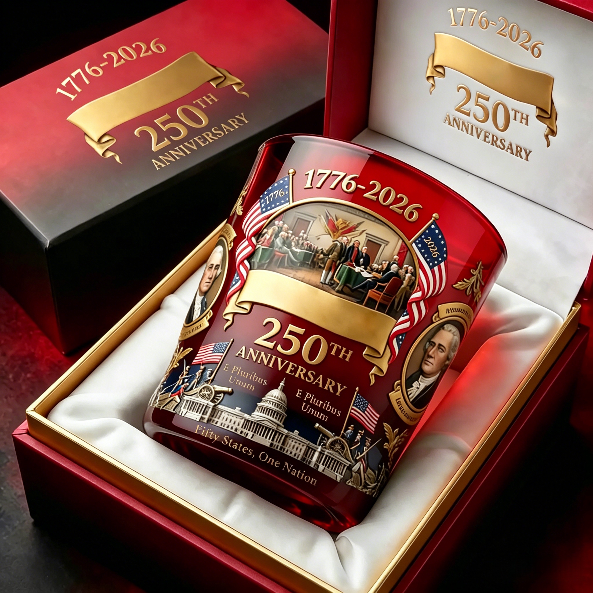 🎉2026 New Arrival🔥USA 250th Anniversary Commemorative Glass
