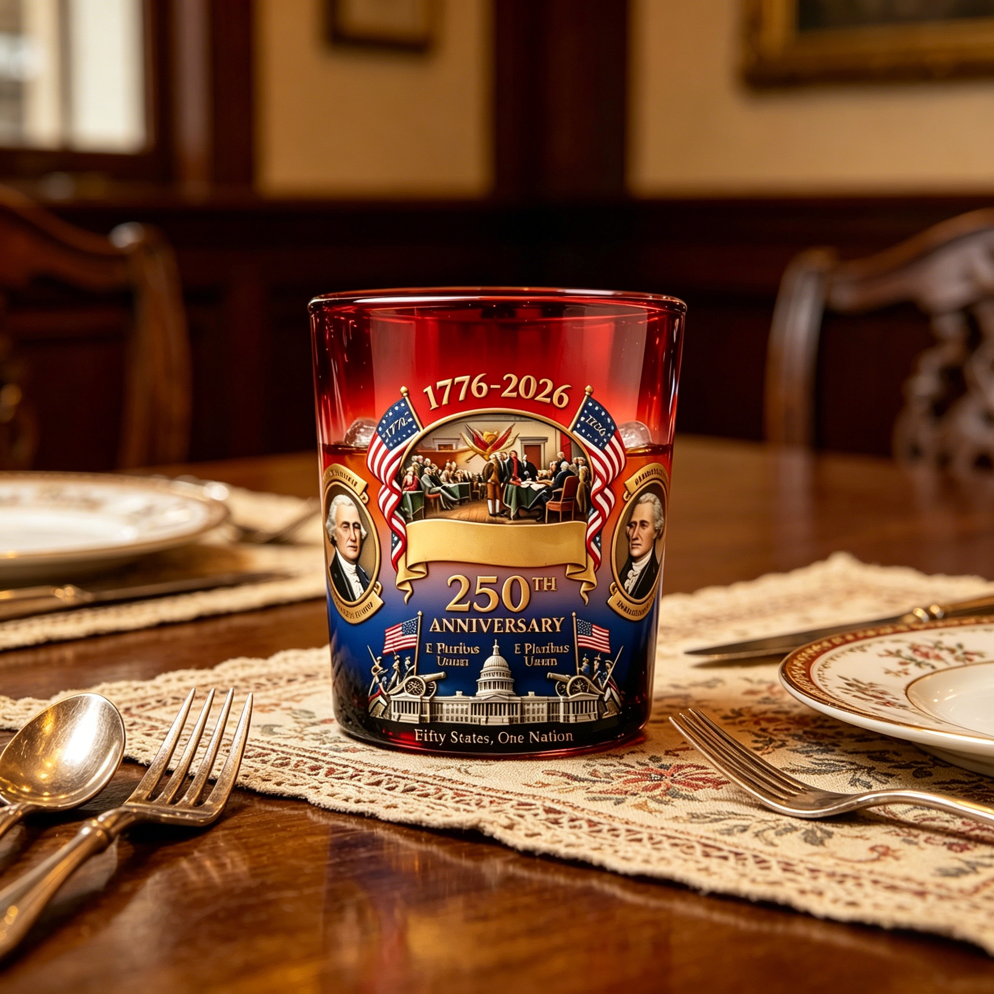 🎉2026 New Arrival🔥USA 250th Anniversary Commemorative Glass