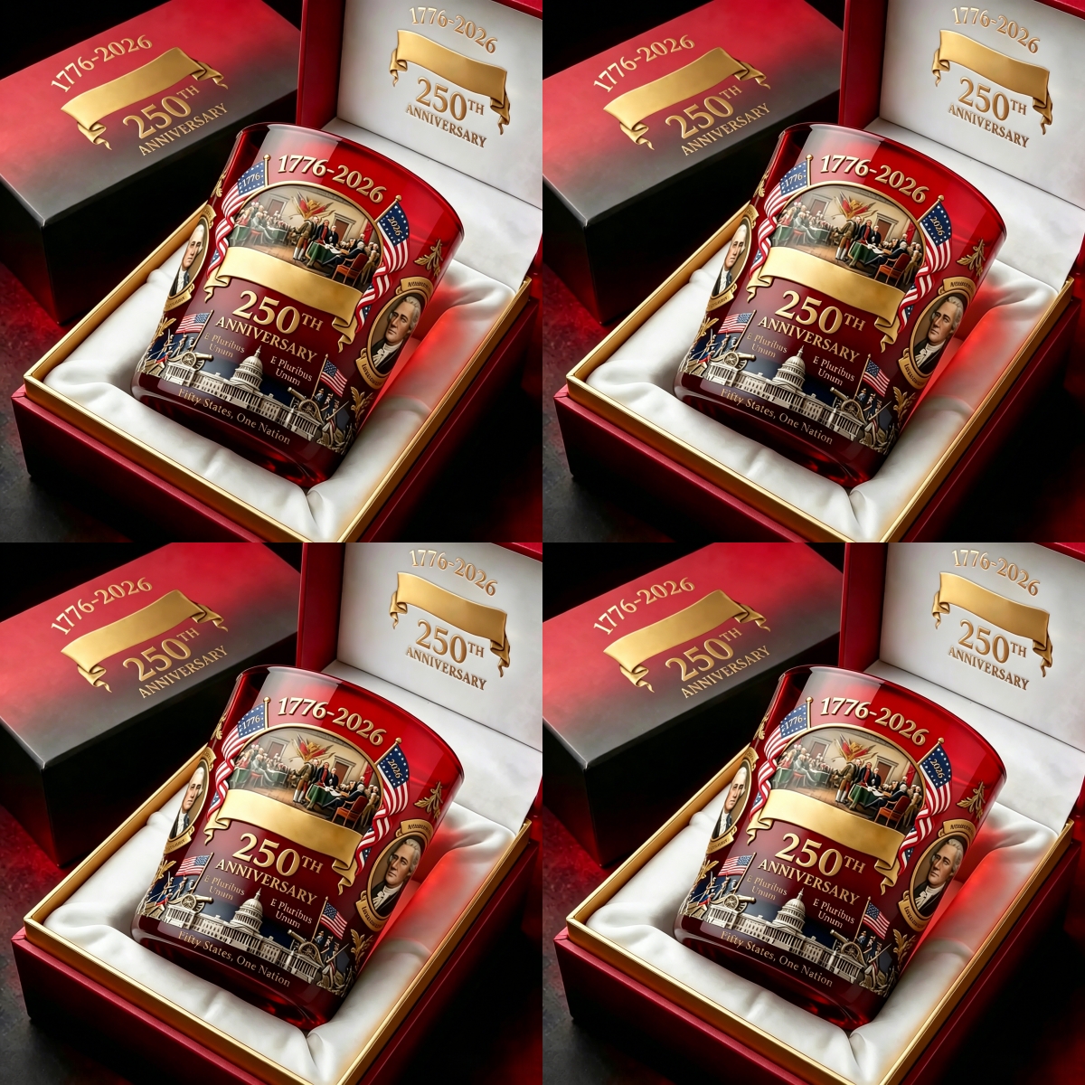 🎉2026 New Arrival🔥USA 250th Anniversary Commemorative Glass