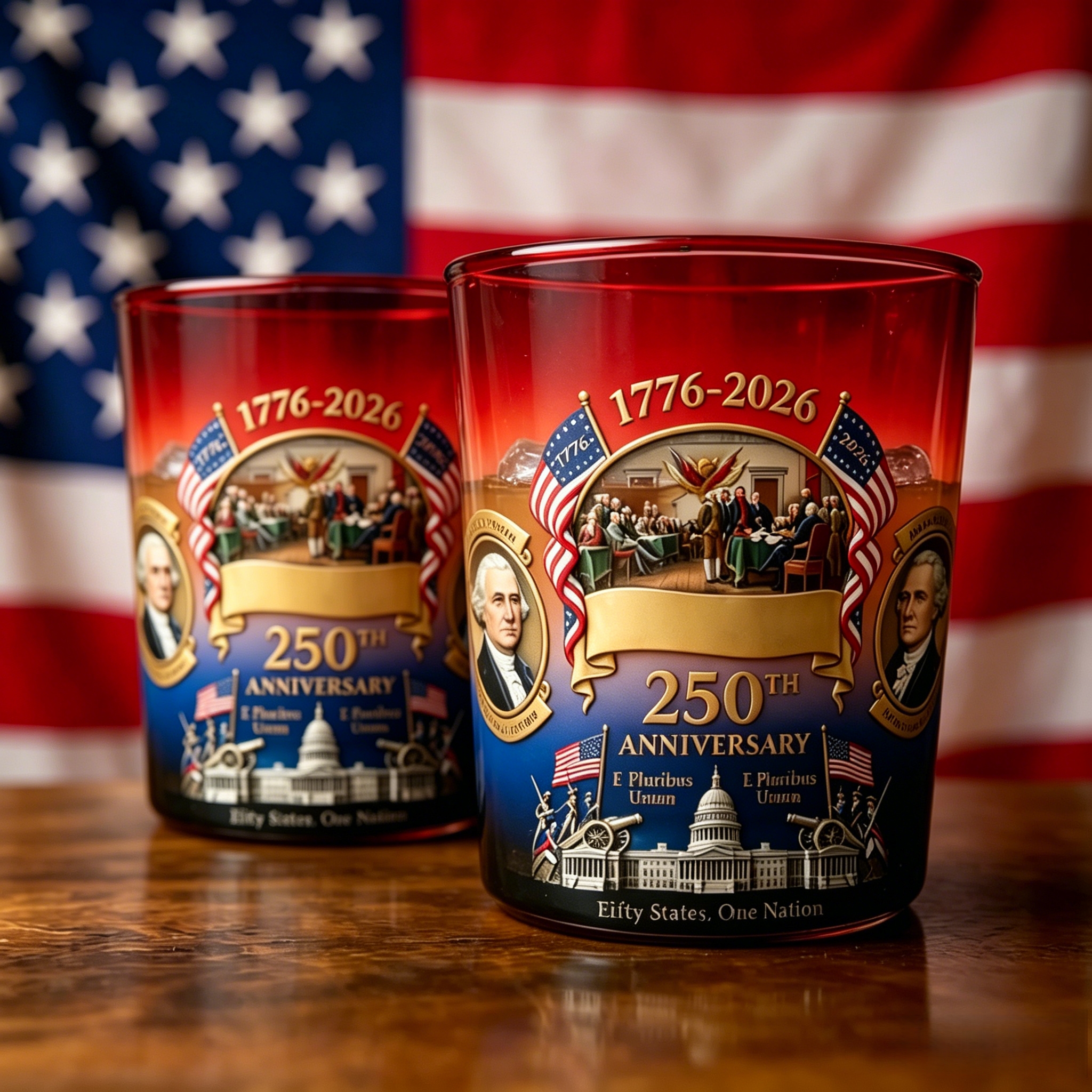 🎉2026 New Arrival🔥USA 250th Anniversary Commemorative Glass