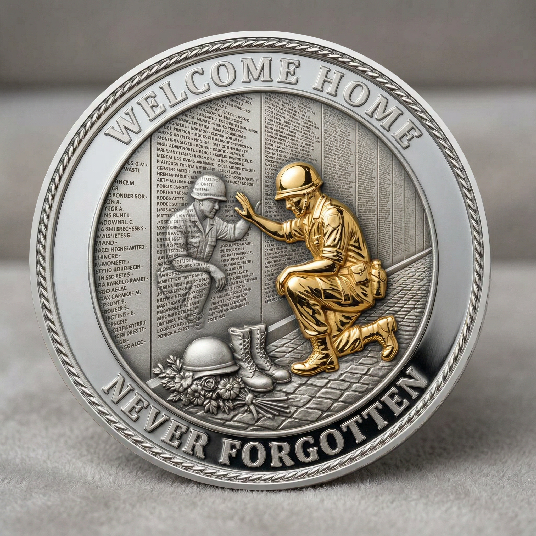 🏆Veteran Vietnam Memory - 🇺🇸 Vietnam War Veteran Commemorative Challenge Coin