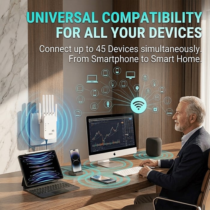 The Velocity Prime: 1200Mbps Ultra-Speed WiFi Repeater