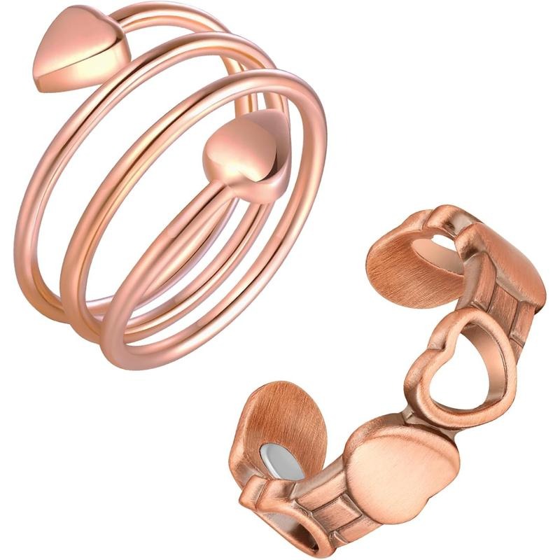 2Pcs Copper Magnetic Ring