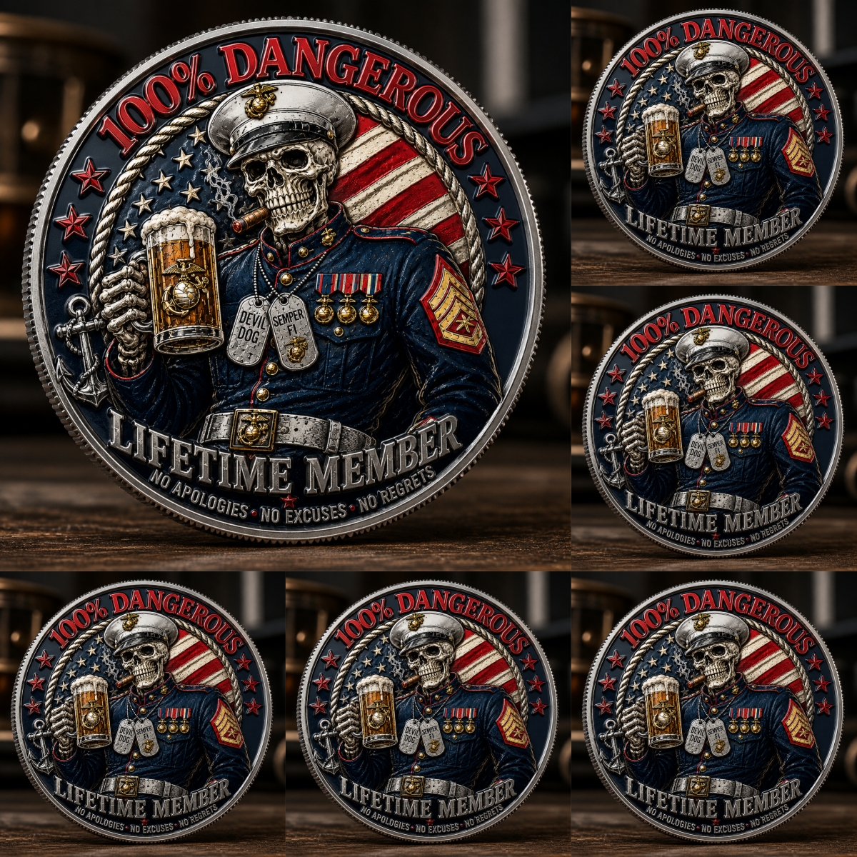 Last Day 49% OFF🔥Old Fucking Devil Dogs Club Commemorative Coin 💀🇺🇸