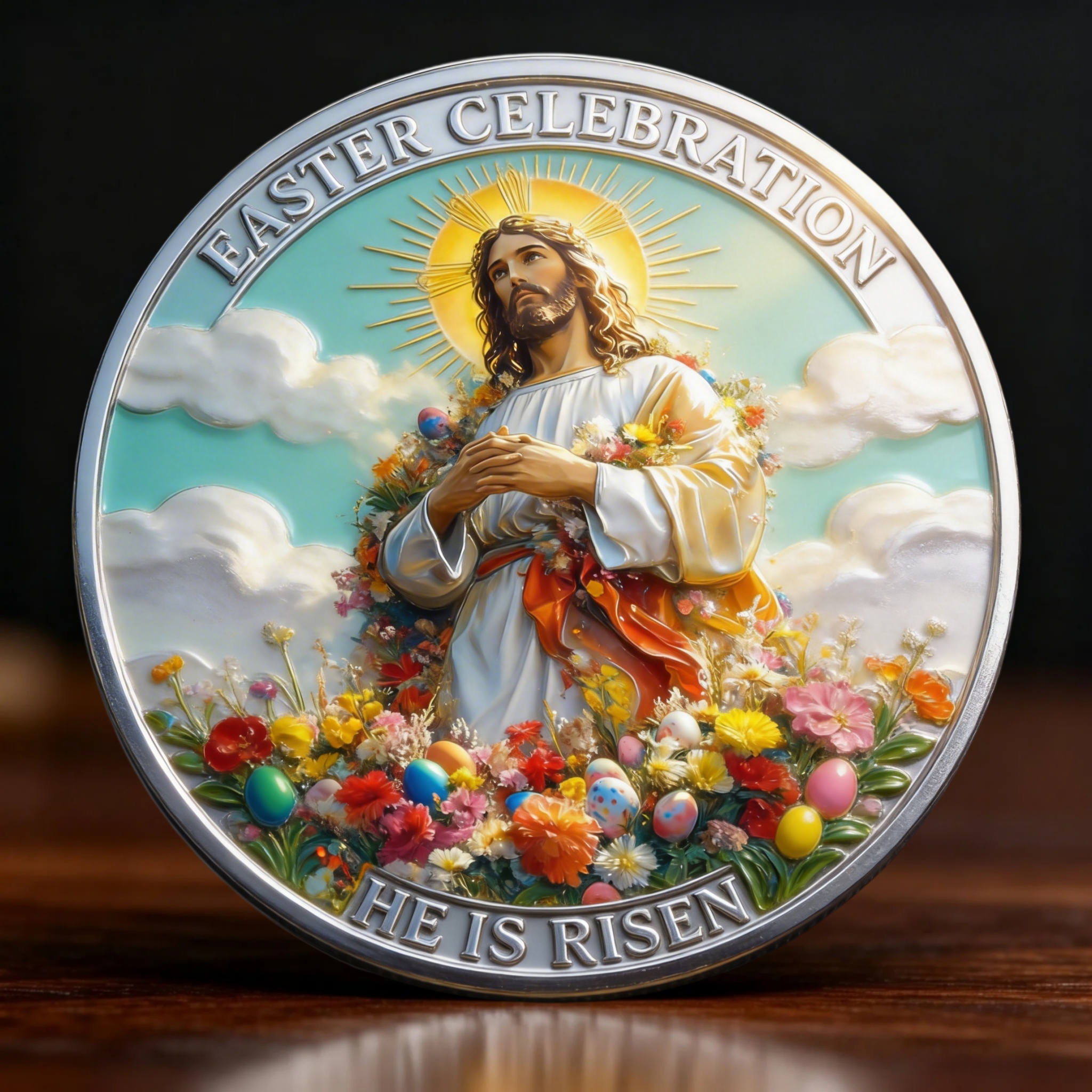 ✝️ Easter Celebration – “He Is Risen” Commemorative Coin