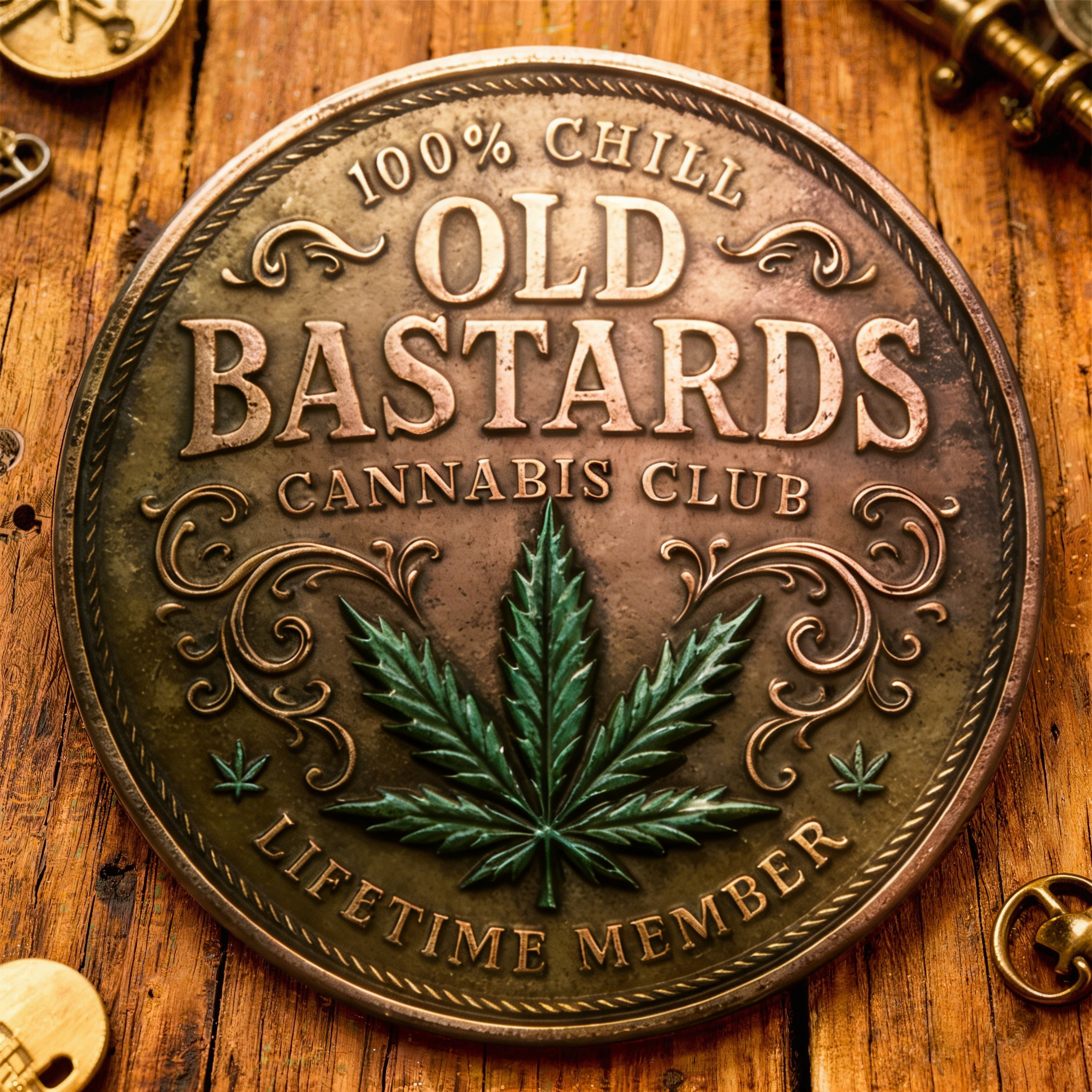 🎉New Year Flash Sale 60% OFF❤️“Old Bastards Cannabis Club” Commemorative Coin