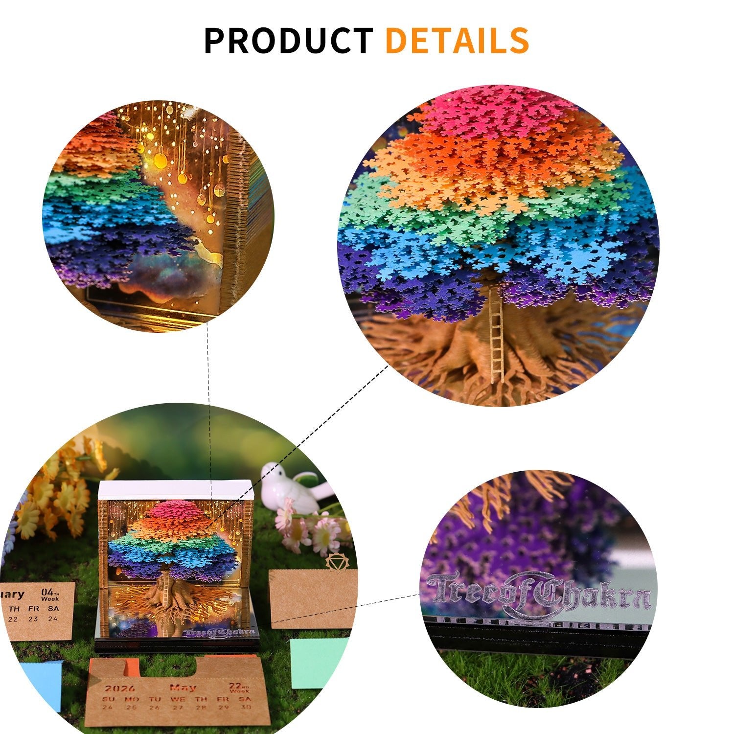 3D Calendar 2026 - Tree of Chakra