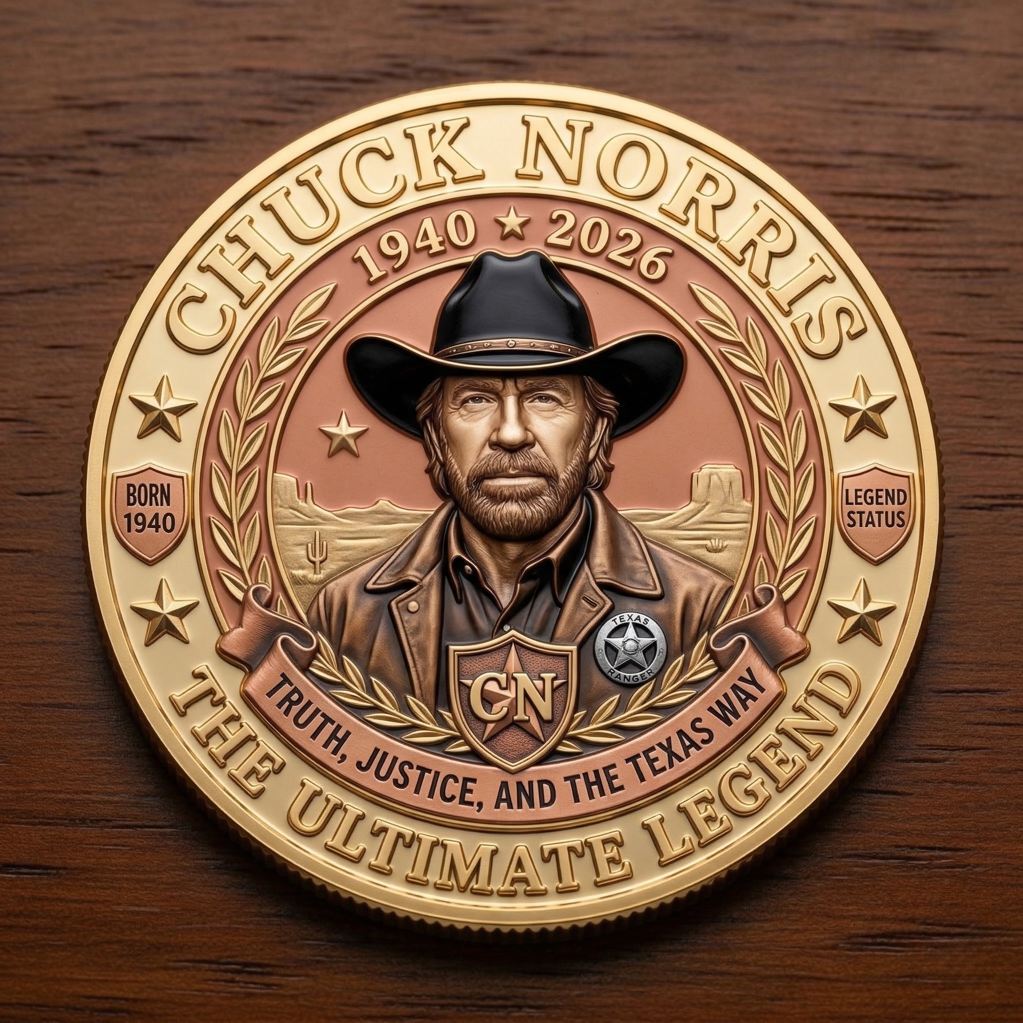 Chuck Norris Legends Memorial Coin