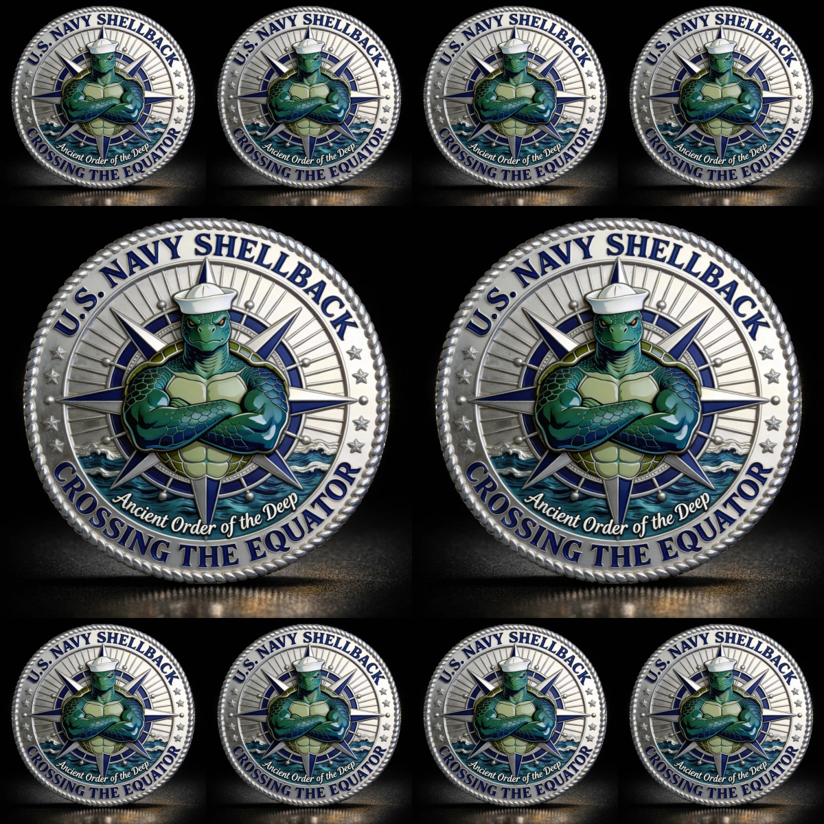 🏆Flash Sale 60% OFF - ⚓U.S. Navy “Shellback” & “Golden Shellback”Challenge Coin