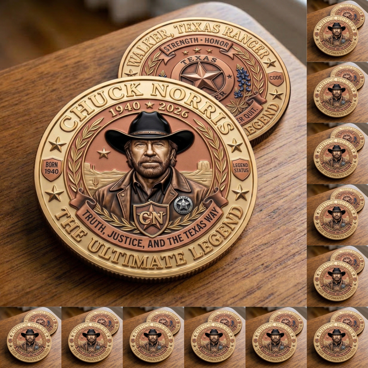 🙏Last Day 60% OFF For Chuck's Fans - 🎗️Chuck Norris Legends Memorial Coin