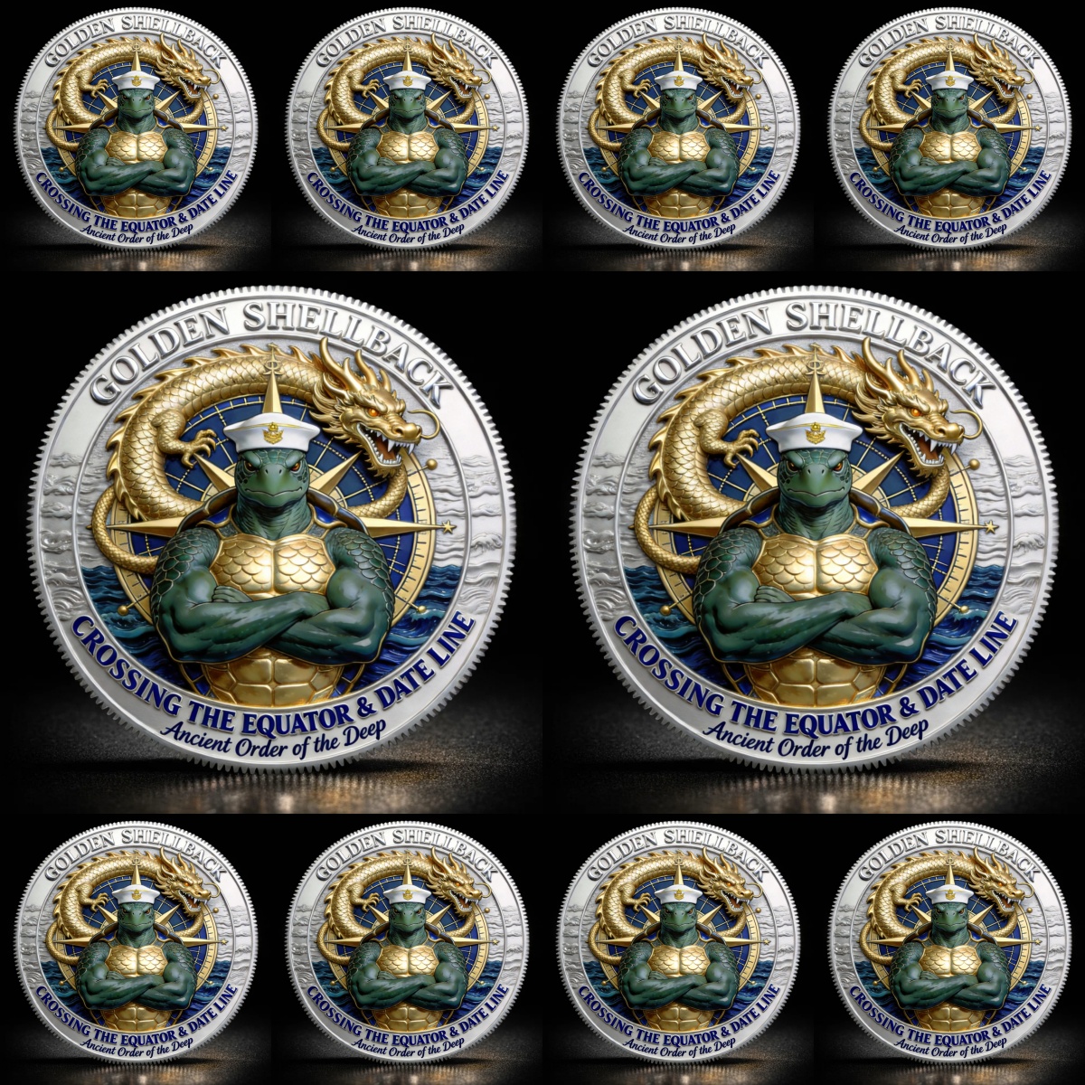 🏆Flash Sale 60% OFF - ⚓U.S. Navy “Shellback” & “Golden Shellback”Challenge Coin