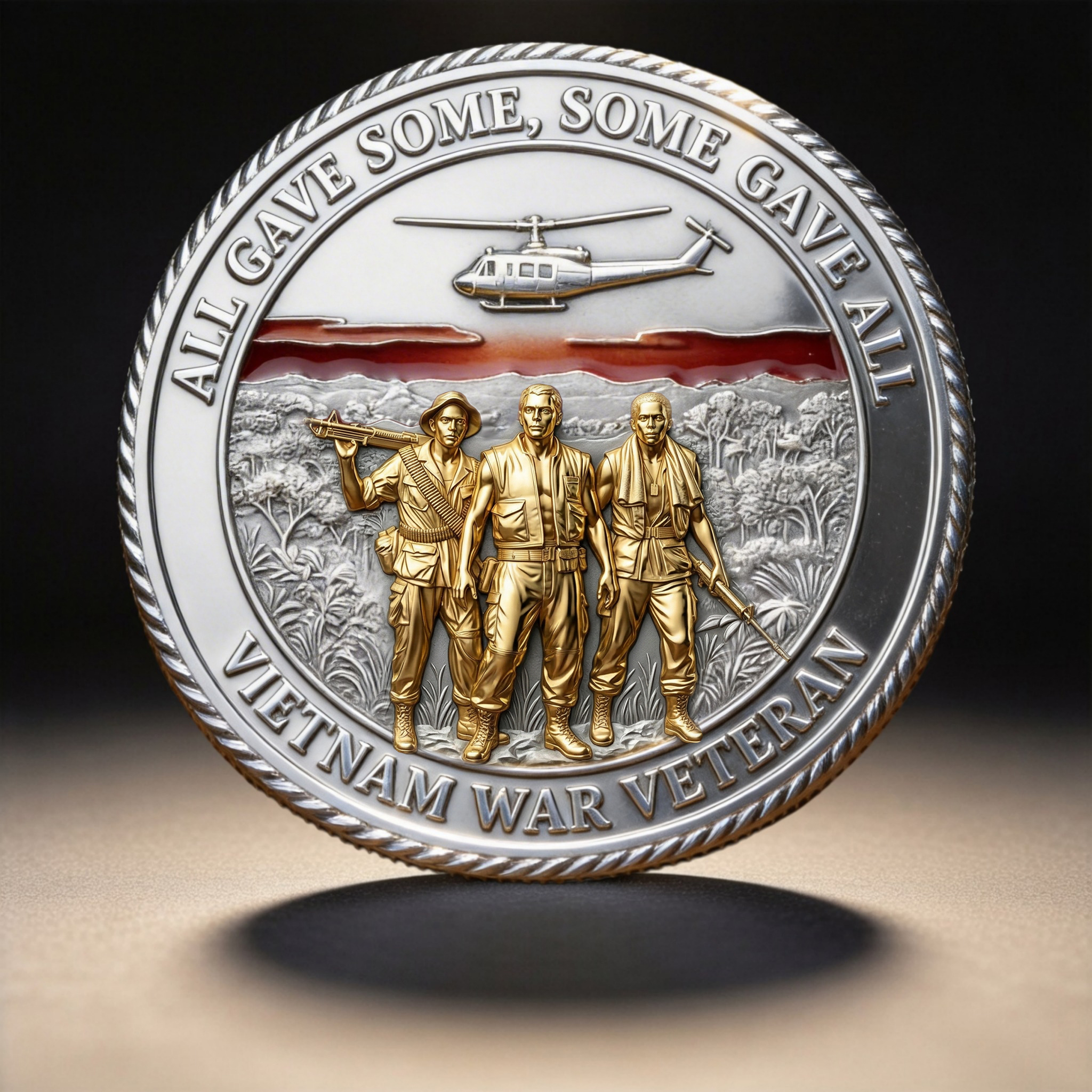 🏆Veteran Vietnam Memory - 🇺🇸 Vietnam War Veteran Commemorative Challenge Coin